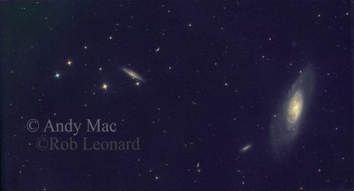 M106 and friends processed by Andy Mac